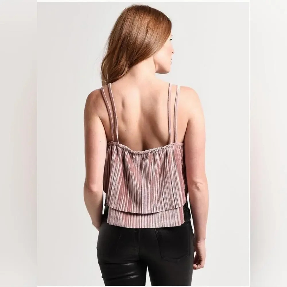 NWT JACK by BB DAKOTA Touch of Velvet Pink Camisole Tank Size Medium - Picture 9 of 13